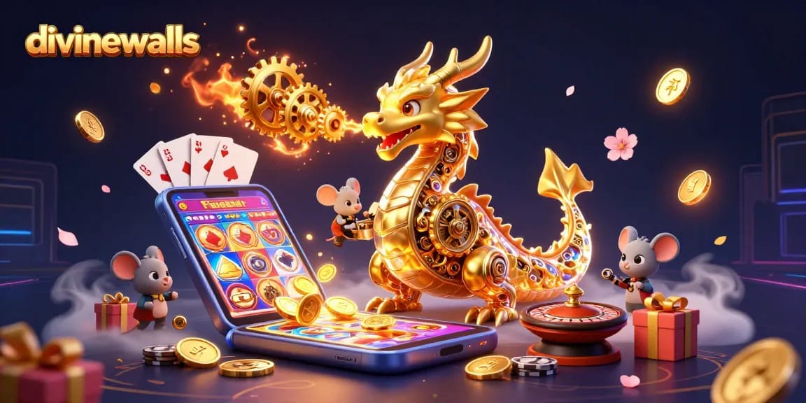 Engage in vibrant slot adventures at divinewalls with golden dragon and captivating game elements.