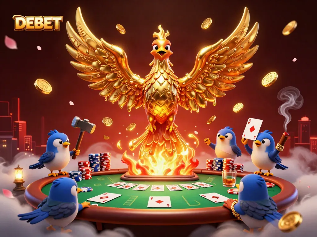 Experience DEBET's thrilling casino atmosphere with rich 3D illustration of games and characters.