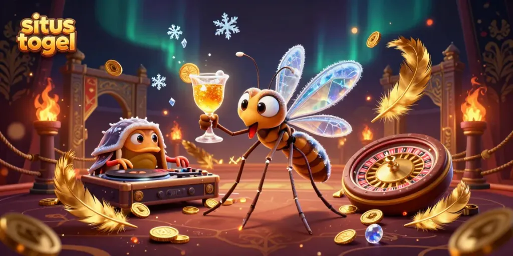 Experience thrilling gameplay with situs togel depicted in a vibrant 3D casino illustration featuring unique characters.
