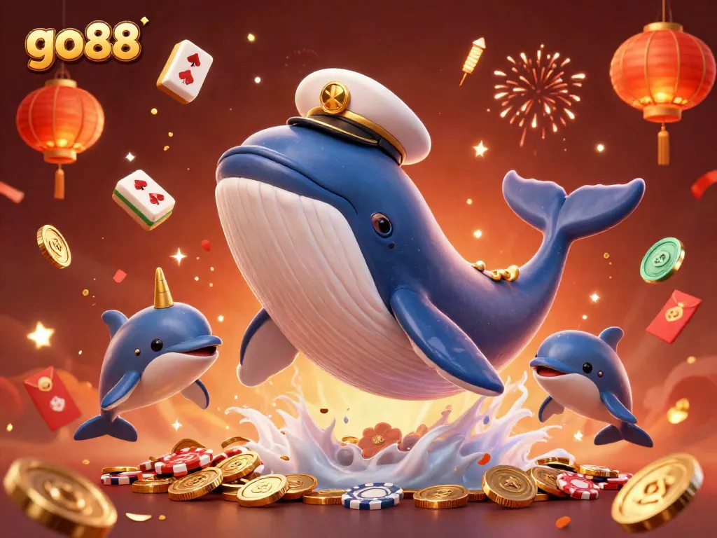 Experience thrilling gaming with go88 in a vibrant casino scene featuring playful, cartoonish characters.