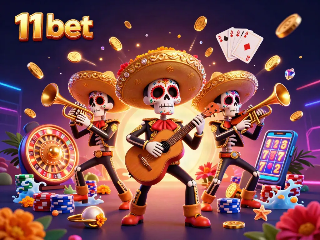 Win on 11 bet with vibrant casino experience featuring musicians and dynamic game elements.