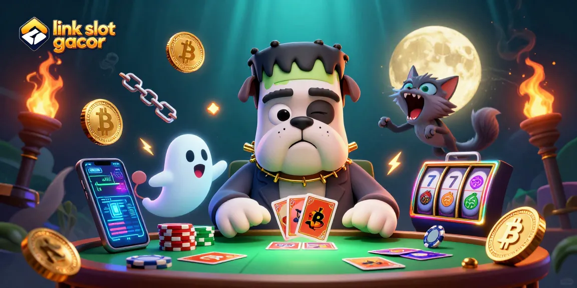 Experience thrilling action in link slot gacor as the Frankenstein bulldog and friends gather for a spooky card game.